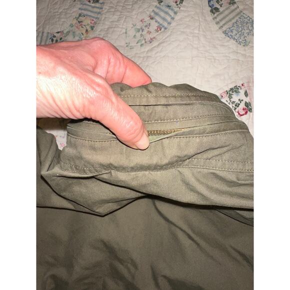 VINTAGE L.L. BEAN OLIVE HUNTING JACKET FIELD COAT W/ HIDDEN HOOD L - Picture 9 of 13